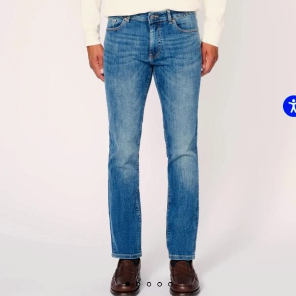 Warp And Weft ORD Straight Jeans Tortoise Blue Size 30x34 NWT - Picture 1 of 7